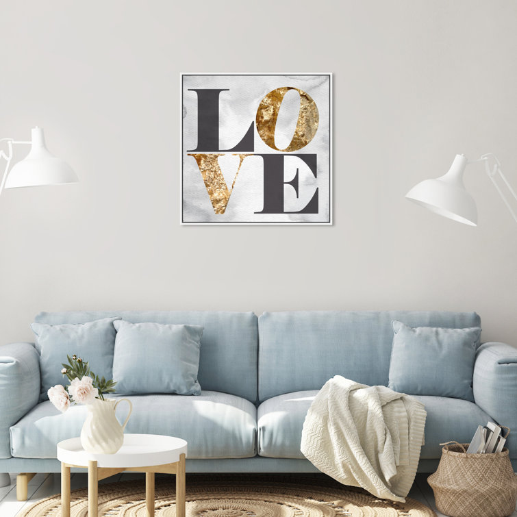 Oliver Gal Build On Love Stone On Canvas Print & Reviews | Wayfair